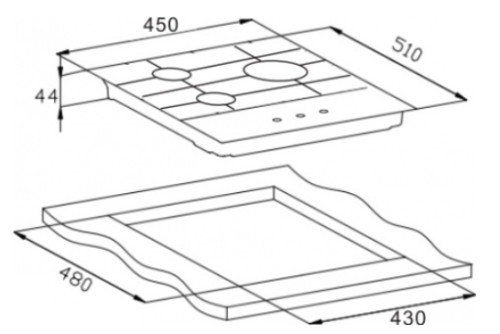 Газовая варочная панель Weissgauff (Вайсгауф) HGG 451 XFh