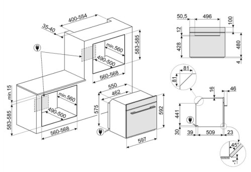Электрический духовой шкаф Smeg (Смег) SO6104S4PB3
