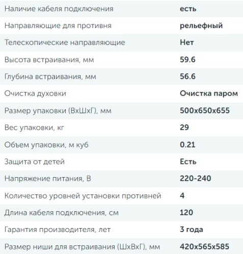 Электрический духовой шкаф Delvento (Делвенто) V4EW59001