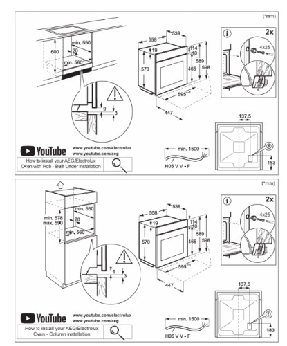 Электрический духовой шкаф Electrolux (Электролюкс) LOH3H00BK