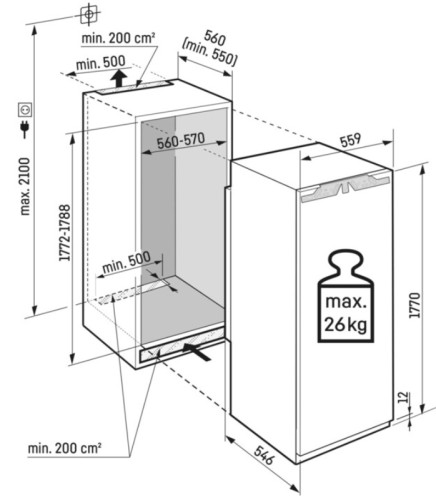 Встраиваемый холодильник Liebherr (Либхер) IRBE 5121 001