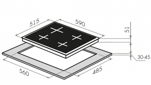 Газовая варочная панель MAUNFELD (Маунфилд) LIGHT EGHG.64.23CB/G черный + ВИДЕО О ТОВАРЕ