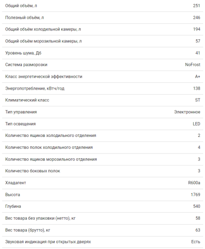 Встаиваемый холодильник HOMSair (ХОМСэйр) FB177NFFW