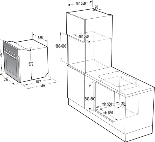 Электрический духовой шкаф Gorenje (Горенье) BO647A42XG