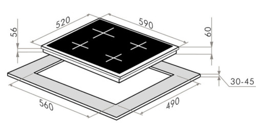 Индукционная варочная панель HOMSair (ХОМСэйр) HI64ABK