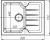 Кухонная мойка Dr.Gans (Доктор Ганс) "ЛОРА 620" 620x510x217 цвет серый