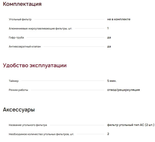 Вытяжка Krona (Крона) TINA 350 BLACK 3P