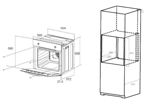 Электрический духовой шкаф MAUNFELD (Маунфилд) EOEM 589 BG