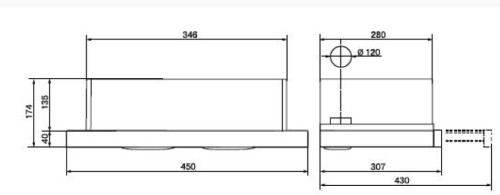 Встраиваемая вытяжка Weissgauff (Вайсгауф) TEL 450 EW