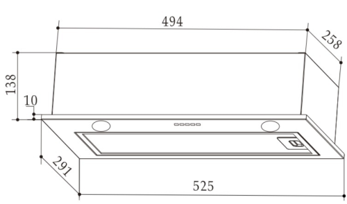Встраиваемая вытяжка Weissgauff (Вайсгауф) FIONA 60 X