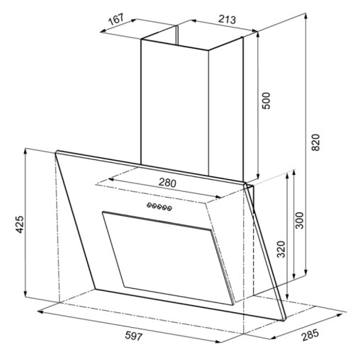 Вытяжка Krona (Крона) FIONA 600 BLACK PB