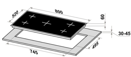 Индукционная варочная панель MAUNFELD CVI804SFBK