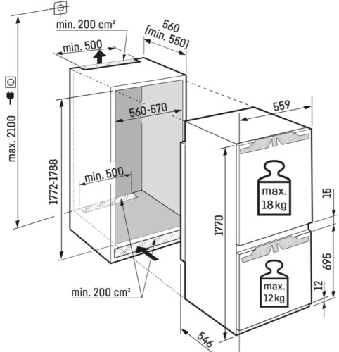 Встраиваемый холодильник Liebherr (Либхер) ICNd 5133
