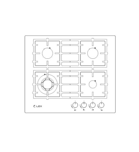 Газовая варочная панель Lex (Лекс) GVG 646 BL