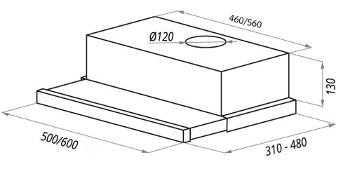 Встраиваемая вытяжка MAUNFELD (Маунфилд) VSH 60 черный