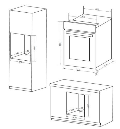 Электрический духовой шкаф MAUNFELD (Маунфилд) EOEC516W