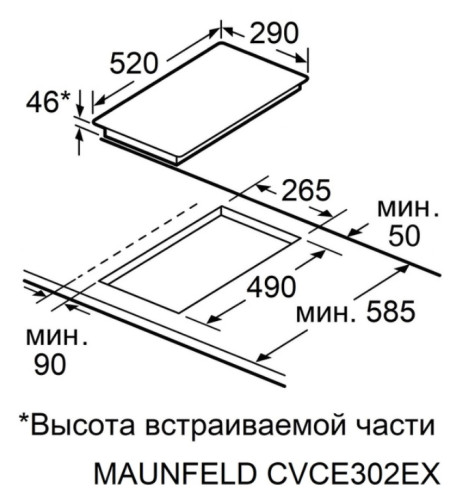Электрическая варочная панель MAUNFELD (Маунфилд) CVCE302EXBK