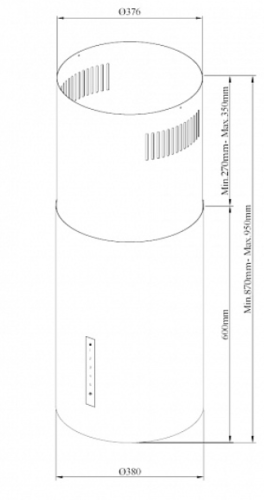 Вытяжка Korting (Кёртинг) KHA 39970 W Cylinder