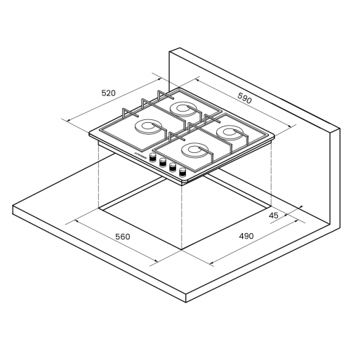 Газовая варочная панель Kuppersberg (Купперсберг) FQ6TG L