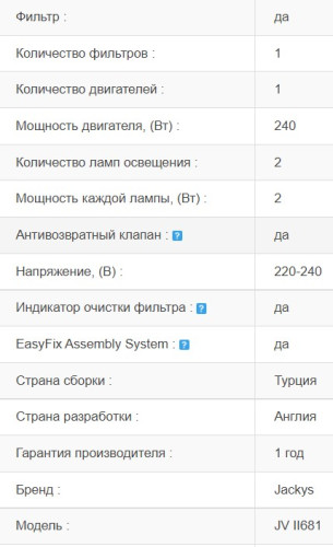 Вытяжка Jacky's (Джекис) JV II681