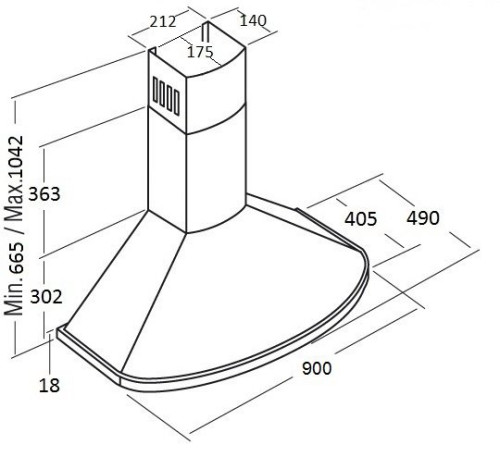 Вытяжка Kuppersberg (Купперсберг) BONA 90 C Bronze