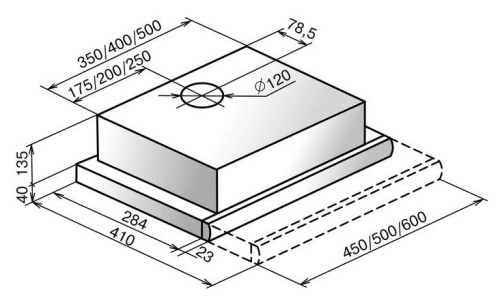 Вытяжка Elikor (Эликор) Интегра GLASS 45Н-400-В2Д нерж/стекло бежевое
