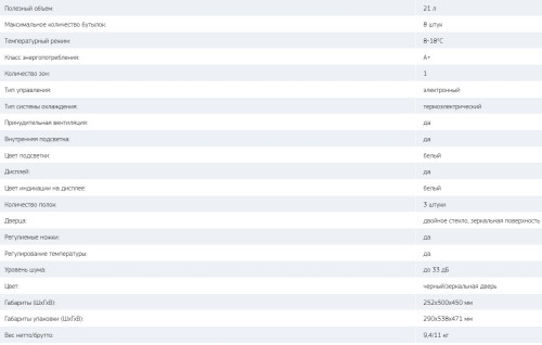 Винный шкаф Tesler (Теслер) WCV-080