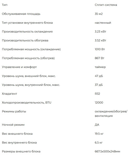 Сплит-система Coolfort CF-4103