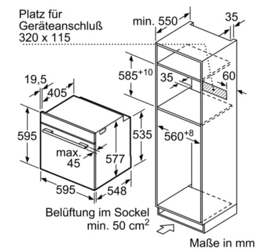 Электрический духовой шкаф Siemens (Сименс) HM656GNS1