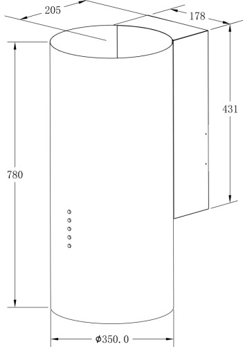 Вытяжка Meferi (Мефери) TUBE35BK ULTRA