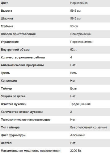 Электрический духовой шкаф Lex (Лекс) EDM 041 IX