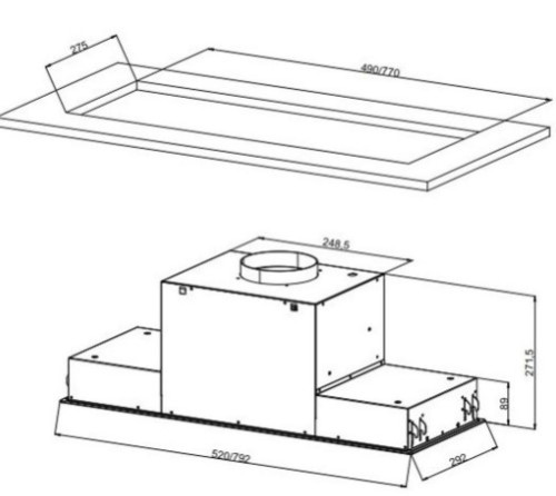 Встраиваемая вытяжка Jacky's (Джекис) JV BB982