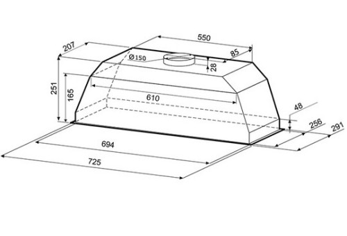 Вытяжка Krona (Крона) Ameli 900 white S