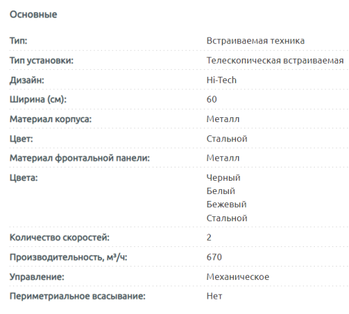 Встраиваемая вытяжка Evelux (Эвелюкс) TEL 60 X