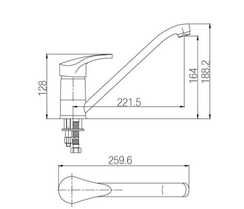 Смеситель для кухни Paulmark (Паульмарк) Potsdam-PM Standart Po211027, хром