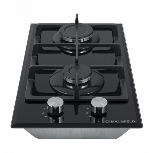Газовая варочная панель MAUNFELD (Маунфилд) EGHG.32.3CB/G черный + ВИДЕО О ТОВАРЕ