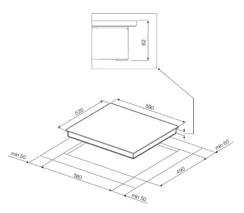 Индукционная варочная панель GRAUDE (Грауде) IK60.1 WF