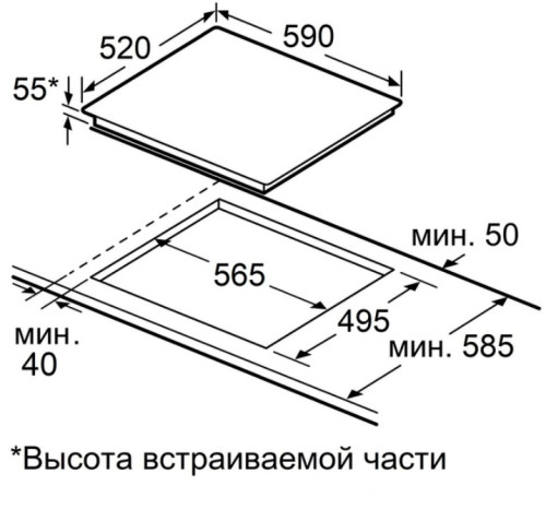 Индукционная варочная панель MAUNFELD CVI594SB2BKA Inverter