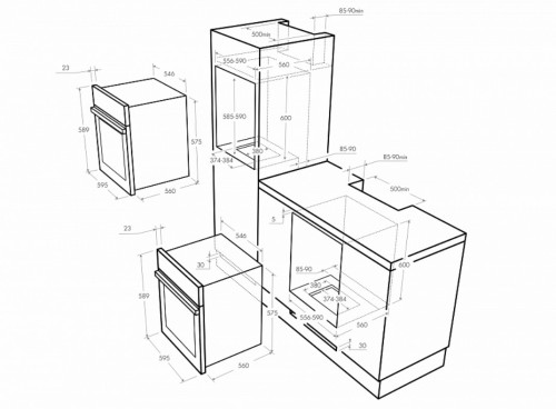 Газовый духовой шкаф MAUNFELD (Маунфилд) MGOGG 673 RILB TM