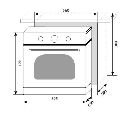 Электрический духовой шкаф Lex (Лекс) EDM 070C BL