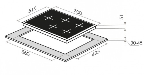 Газовая варочная панель MAUNFELD (Маунфилд) EGHS.75.33CS/G