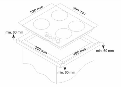 Индукционная варочная панель Simfer (Симфер) H60I19B011