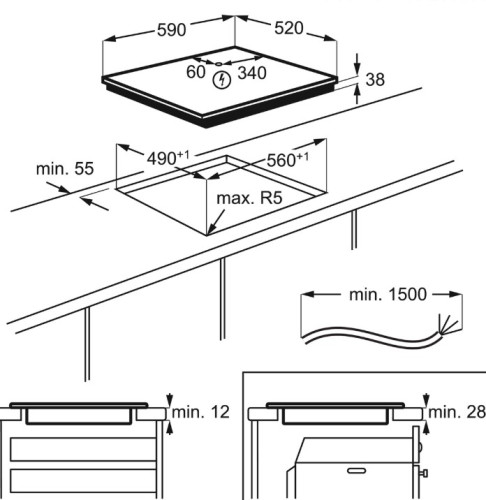 Электрическая варочная панель Electrolux (Электролюкс) CPE6433KF