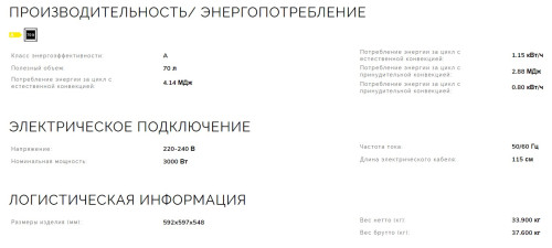 Электрический духовой шкаф Smeg (Смег) SF6100VS1