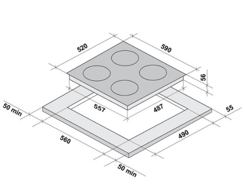 Индукционная варочная панель Fornelli (Форнелли) PIA 60 MERIDIANA