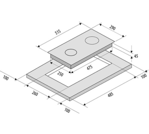 Газовая варочная панель Krona (Крона) PARTITA 30 IX