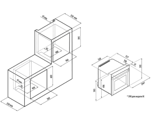 Электрический духовой шкаф Fornelli (Форнелли) FET 60 SALVATORE BL