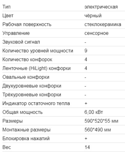 Электрическая варочная панель EXITEQ (Экзитег) EXH-100CB