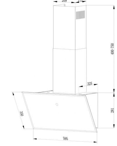 Вытяжка Lex (Лекс) TOUCH ECO 600 WHITE