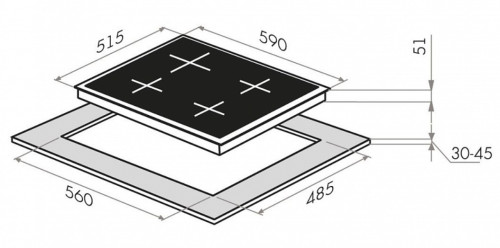 Газовая варочная панель MAUNFELD (Маунфилд) EGHE 64.43CBG.R/G